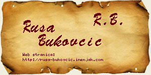 Rusa Bukovčić vizit kartica